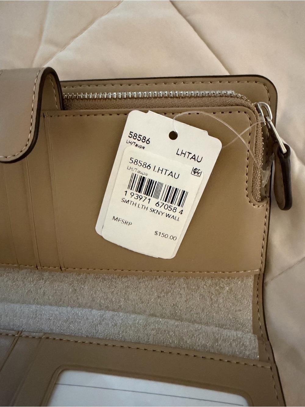 Coach Zip-Around Leather Wallet in Tan - Picture 4 of 8